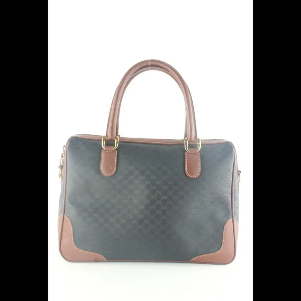 Gucci Rare Black x Brown 2way Square Boston 4GK1012K